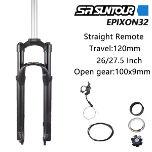 SUNTOUR EPIXON Original Shock Absorbing Front Fork Mountain Bicycle Fork 26 Inch 27.5 Inch 29 Inch Oil And Gas Fork (Air Resilience/Oil Damping) MTB Bike Front Fork