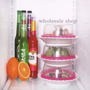 ฝาครอบอาหาร คอนโดเก็บอาหาร ฝาปิดอาหาร ฝาครอบสูญญากาศ ถนอมอาหาร วางซ้อนกันได้ กันฝุ่น กันแมลงวัน