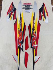 Bộ tem decal dán xe máy honda wave rs 100 màu đỏ đen siêu đẹp