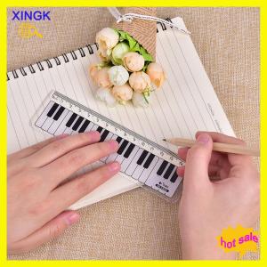XINGK Creative Piano Keyboard ไม้บรรทัด15cm 6in Musical terms สีดำและสีขาวพลาสติก