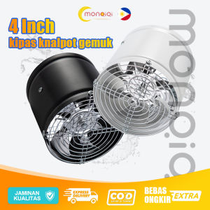 4 Inch Inline Duct Fan Booster Exhaust Blower Air Cooling Vent Metal Blades - Dapur Restoran Udara Hisap Angin Ventilasi Toilet Wall Fan