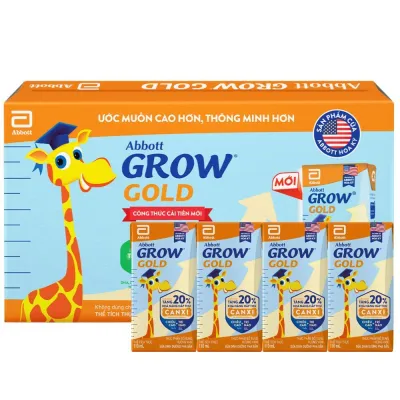 Thùng 48 Hộp SAbbott Grow Gold Hương Vani 110/ 180ml Trên 1 Tuổi Cho Bé - Bibomart