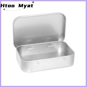 tantuoye กล่องดีบุกขนาดเล็กที่ว่างเปล่าทรงสี่เหลี่ยมผืนผ้าโลหะกล่องใส่ลูกกวาดแบบกดภาชนะบรรจุแบบมีบานพับกล่องเก็บของขนาดเล็ก