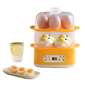 Postpartum Egg Boiler 200W Double Layer Steamer with Auto Shut-Off 12 Eggs Capacity for Nutritious Breakfast