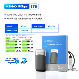 ORICO 8t cực di động SSD di động SSD usb3.2 hỗ trợ 4K ProRes cho Iphone 17 16pro Series