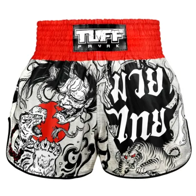 TUFFPAYAK Muay Thai Shorts Boxing Shorts กางเกงมวยไทย กางเกงกีฬา กางเกงซ้อมมวย กางเกงฟิตเนส กางเกงออกกำลังกาย (Shadows Of The Yokai)