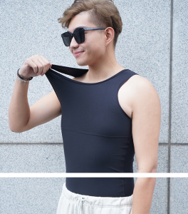 TTO-B001 Mens Slimming Compression Shirt | Chest & Belly Shaping Vest | Mens Professional Slimming Compression Vest | Body Shaping & Posture Support