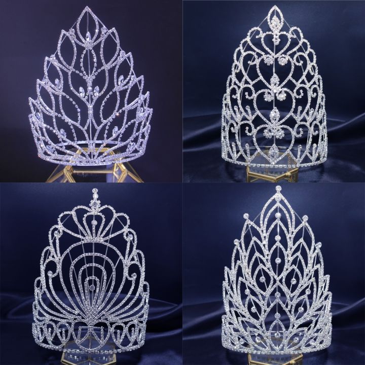 Height Princess Pageant Crown Rhinestone Pageant Crown Large Crown ...