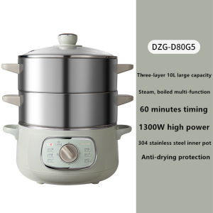 Bear 10L Electric Steamer 24cm Multi-layer Stainless Steel Steamer Timing Function DZG-D80G5 Bear Rice Cooker Bear 10Mm - Lazada