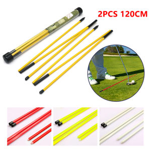 2pcs Golf Alignment Training Stick 48 Inch Golf Direction Stick Indoor Outdoor Posture Corrector