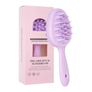 Bàn chải cọ người tẩy tế bào chết mềm bàn chải dầu gội Cơ Thể 2 trong 1 xơ mướp mềm cho mát xa tóc da đầu tắm da nhạy cảm