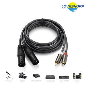 1.5M Dual RCA Male To XLR Female Cable 2 XLR To 2 RCA Plug Adapter Hifi Stereo Audio Extension Cable