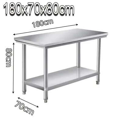 Stainless steel table top Meja dapur Table top kitchen Meja dapur gas Kitchen table rack Kitchen island Workbench