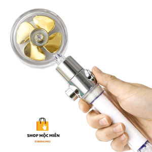 Vòi Sen Tăng Áp Cánh Quạt Tay sen Có Lõi Lọc Với Tia Nước Massage Tạo Cảm Giác Thư Giãn