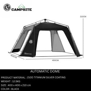 EJY Automatic Dome Shelter TATINIUM Coating PU3000 Waterproof Fast Build Shelter Tarp Outdoor Tent Flysheet Camping