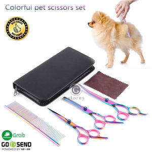 Peralatan Set Gunting Bulu Hewan Anjing Kucing 4 in 1 Pets Grooming Clipper Tools Set Kit