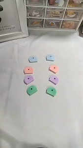 [Fast Shipping] 9pcs Topper Key Holder Multicolor Label Key Cap Covers Elastic Organizer Tags Keyring Rings