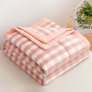 LZD  All Cotton Summer Cooling Duvet Washed Cotton Airable Cover 100 Pure Cotton Summer Quilt Student Dormitory Double Thin Duvet Childrens Summer Quilt Summer Quilt