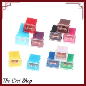 [The Cici Shop] 5pcs Mini Square Fuse 20A 30A 40A 50A 60A 70A 80A 90A Set Automotive Car Fuse With Plastic Box Assortment Auto Fuse