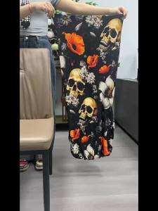 Áo phủ ghế Giáng sinh chống bụi cho ghế ăn trang trí không khí lễ hội in hình châu Âu và Mỹ áo phủ ghế Giáng sinh