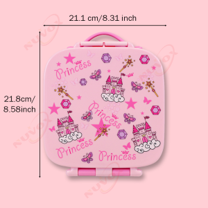 NUVOX Lunch Box for Kids – Leakproof BPA-Free Silicone Bento Box with 3 Compartments Microwave & Dishwasher Safe Portable