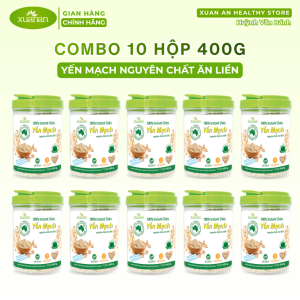 Combo 10 Hộp 400g Yến mạch Nguyên chất Ăn liền (cán vỡ) Xuân An Nhập khẩu từ Úc