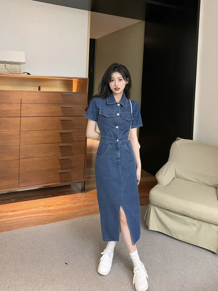 New best sale denim dresses