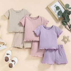Set Anak Leony / Setelan Anak Perempuan Ruffle Kriwil RIB 1-5 thn
