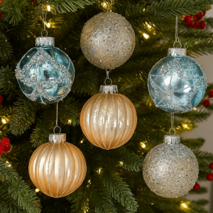 9Pcs Irregular-Shaped Christmas Balls Shatterproof 8cm Christmas Hanging Pendants Party Decorations Decorative Christmas Tree Decoration Home Decor