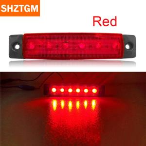 [COD] SHZTGM 1ชิ้นตัวชี้วัดด้านข้างรถบรรทุกรถพ่วงไฟเบรคหลังไฟท้าย6LED สัญญาณเตือน12โวลต์ 24โวลต์