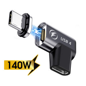 FONKEN 140W USB4.0 Magnetic Adapter USB C To Type C 40Gbps Fast Charging Magnet Converter Cable Connector 8K 60Hz USB Type C Adapter
