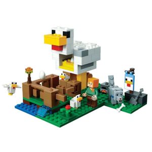 Minecraft Minecraft village tree house farm cottage chicken coop boys assembled building block childrens toys compatible Lego new