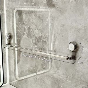 Adjustable Towel Rack – Drill-Free 180° Rotating Adjustable Wall-Mounted Strong Suction Space-Saving