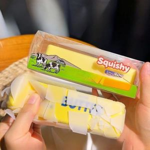 GJ56 Crunchy Butter Stick Squishy Sound Crispy Sensory Fidget Slow Rebound Toy Creative Pinch Butter Bar Toy Adult Kids