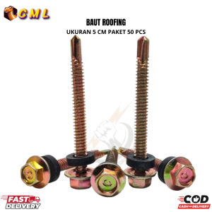 Baut Pengencang Atap Multifungsi 5cm Warna Coklat/Pasir/Hitam - Paket 50 Pcs