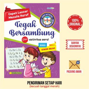 Buku Aktivitas Anak Cepat Lancar Menulis Huruf Tegak Bersambung (Bonus Stiker Nilai)