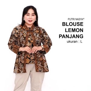 Atasan Batik Blouse Big Size Wanita Lengkap L-XL-2L-3L-4L-5L-6L-7L Model Blus Jumbo Seragam Batik