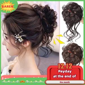 BAREN วิกผมลอนแบบสังเคราะห์กิ๊บปอยผมแบบยืดหยุ่นสำหรับผู้หญิง