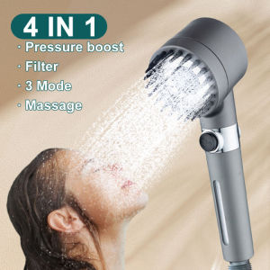 Vòi sen tăng áp massage 4 trong 1 Đầu Vòi Hoa Sen 4 Trong 1 Có 3 Chế Độ Áp Suất Cao Tiết Kiệm Nước.