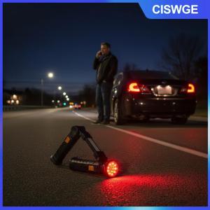 CISWGE Led Đèn Pin Làm Việc Ánh Sáng Có Thể Sạc Lại Từ Cơ Sở Móc Không Thấm Nước Ngọn Đuốc Sáng Cho Khẩn Cấp Tự Động Sửa Chữa Ban Đêm Làm Việc