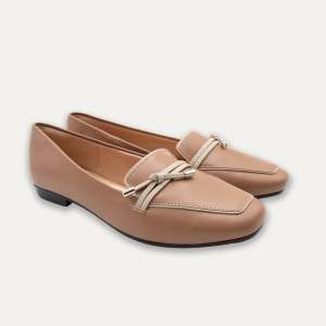 DEAR BLISS Amalia Tan Knotted Loafers