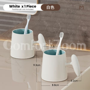 Toothbrush Holder with Handle Cup for Bathroom Vanity and Countertop Organizer for Electric Toothbrushes Razors