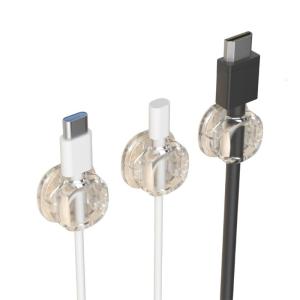 3 cái dây Clip keo Acrylic chủ sở hữu cáp cho bàn nightstand xe da nhiều bề mặt sử dụng
