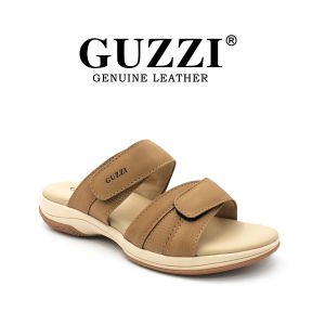Guzzi Women’s Genuine Leather Velcro Strap Sandals – Comfortable Lightweight Casual (Kasut Perempuan) GLS-60024