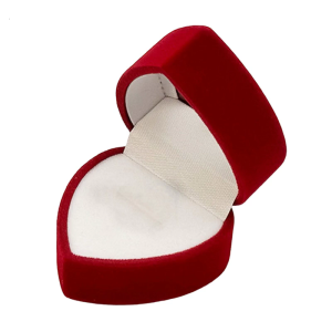 Multipurpose Flocking Heart Rings Presentation Box Anniversary Valentines Gifts for Special Occasions Engagement Rings