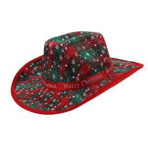 PARKOUR Sequins Christmas Cowboy Hat Snowflake Felt Magician Hat Fashion Large Jazz Hat Women