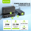 BAVIN PC032 10000mAh / PC1103 20000mAh Portable Powerbank 22.5W PD Fast Charging QC3.0 Built-in Cables for iPh 16. 