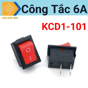 [ 2 CON ] KCD1-101 công tắc ON-OFF có 2 chân 6A màu đỏ