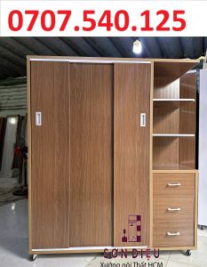 [TP HCM-GIAO SIÊU TỐC] Tủ quần áo nhựa đài loan 3 cánh cửa lùa kèm kệ và hộc kéo