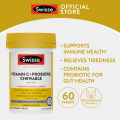 Swisse Ultiboost Vitamin C + Probiotic Chewable 60 Tabs. 